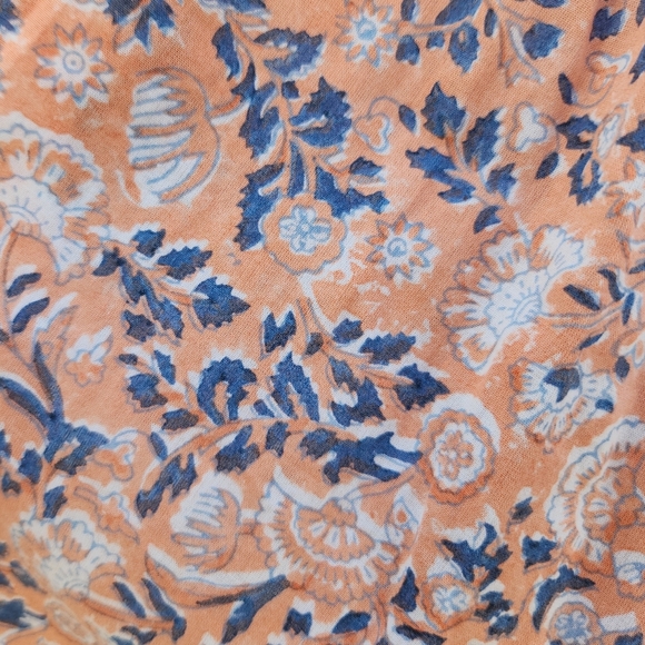 CLEOBELLA Mariana Puff Short Sleeve Blouse in Peach Positano Floral - Picture 4 of 9